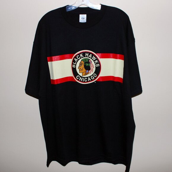 3/$77❤️mint unworn vintage 2001? Bulletin Chicago Blackhawks black t-shirt XXL - Picture 1 of 5